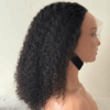 Natural black pixie curl 360 transparent lace glueless human hair wig