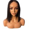 Straight Natural Black 4x4 Transparent Lace Closure Glueless Human Hair Wig